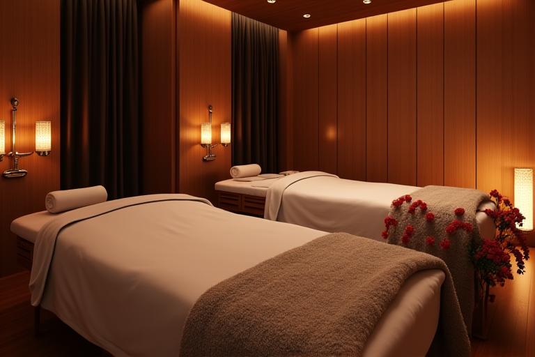 Luxuriöse private Spa-Suite mit zwei Liegen